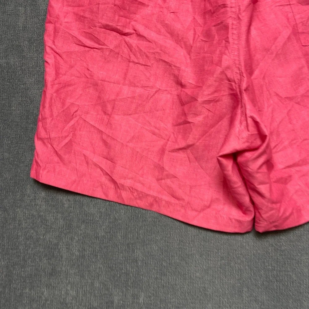 Calvin Klein Trunks Shorts Men Pink Logo Patch Drawstring Slash Pockets Swimwear